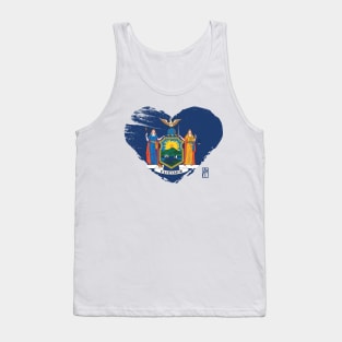 U.S. State - I Love New York - New York Flag Tank Top